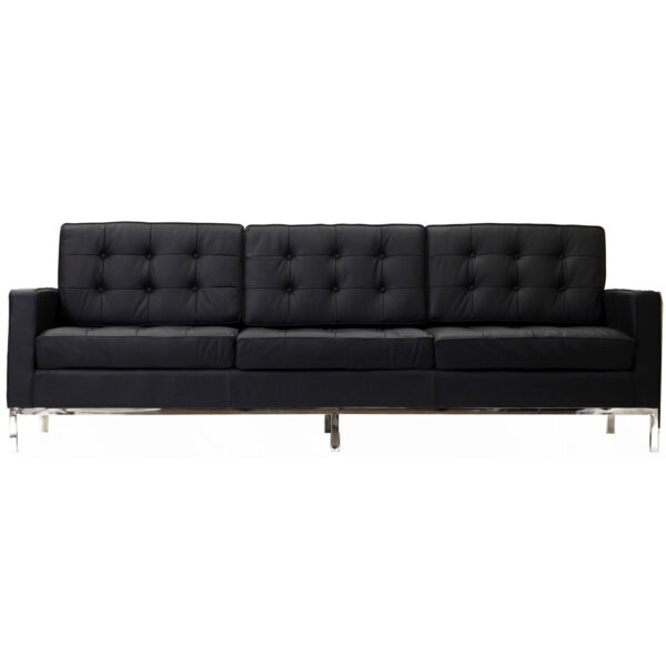 Black sofa event rental