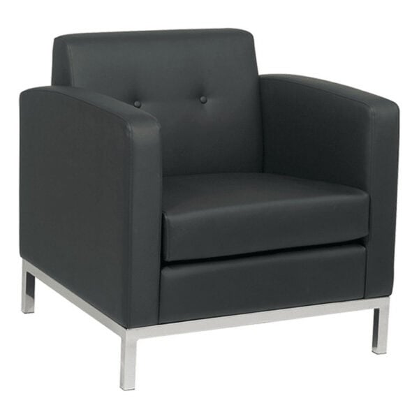 Black Leather Chair Rental-Modern Event Rental