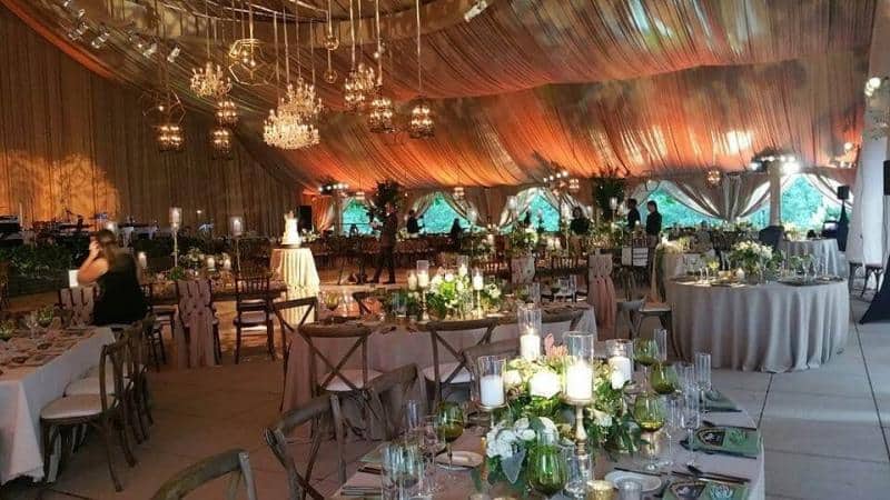 Elegant Wedding designed by Charlotte Event furniture rental
