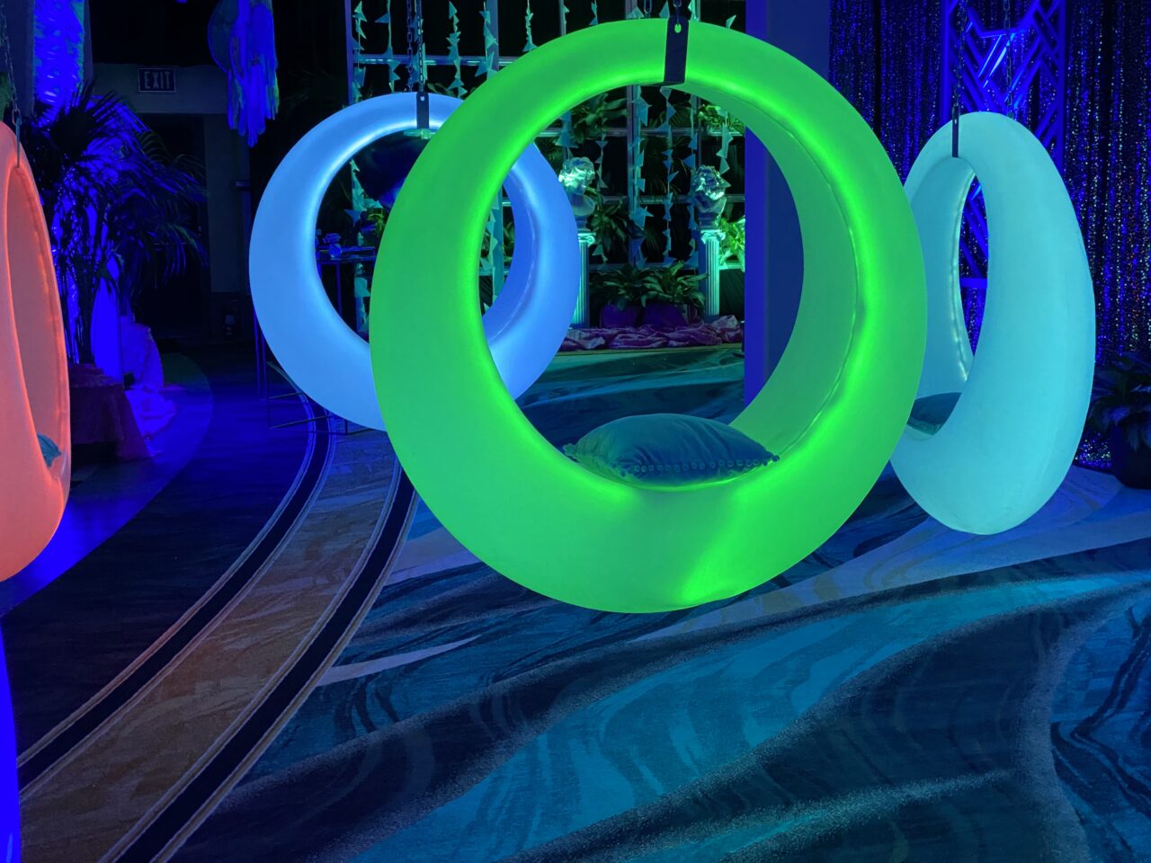 Phoenix Event Rental with LED Swings - Modern Event Rental