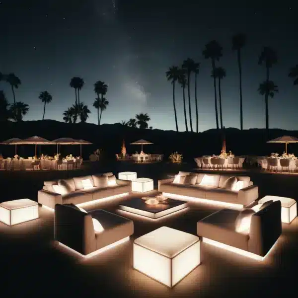 palm springs illuminated event furniture