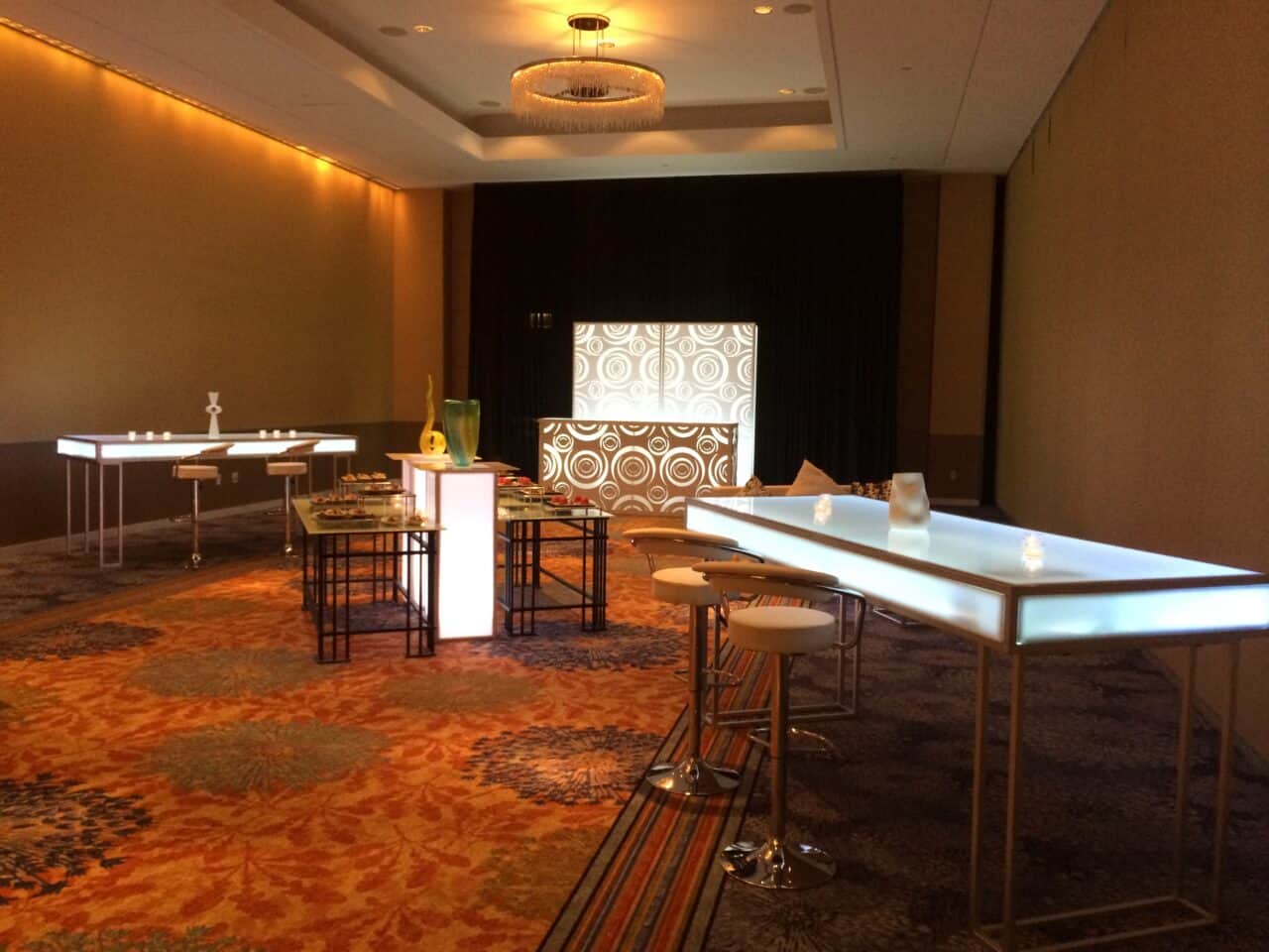Illuminated Dallas Bar Table-Modern Event Rental