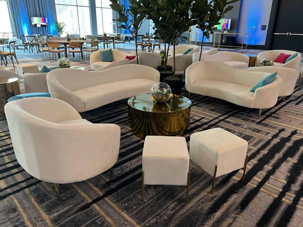 Dallas Lounge furniture event layout-Modern Event Rental