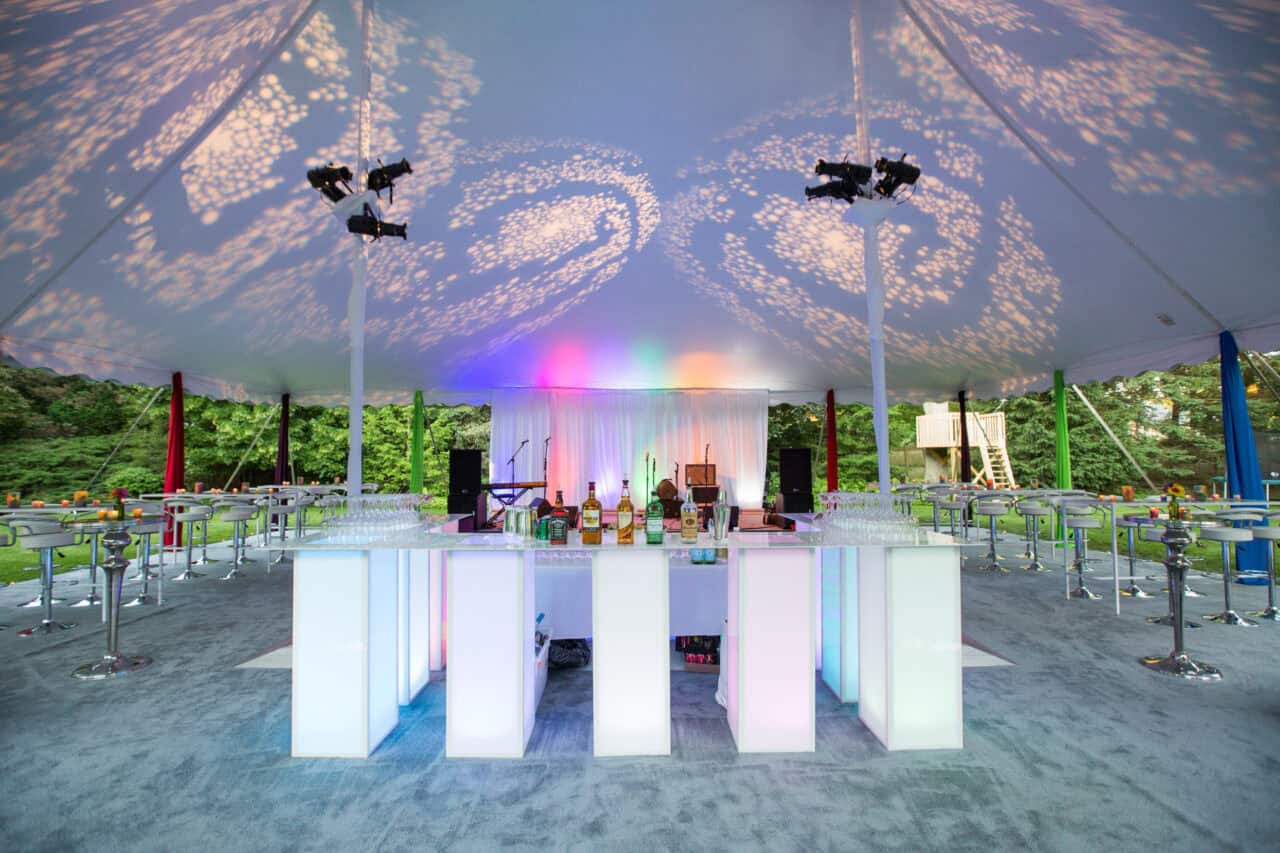 Illuminated Pedestal Bar - Modern Event Rental