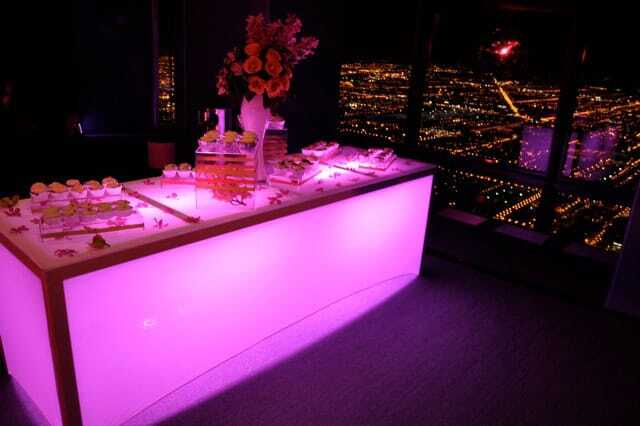 Illuminated Table for events-Modern Event Rental