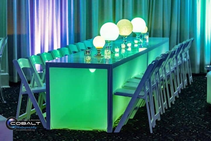 Illuminated Tables-Modern Event Rental