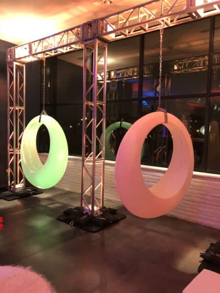 LED Swings Dallas Rentals-Modern Event Rental