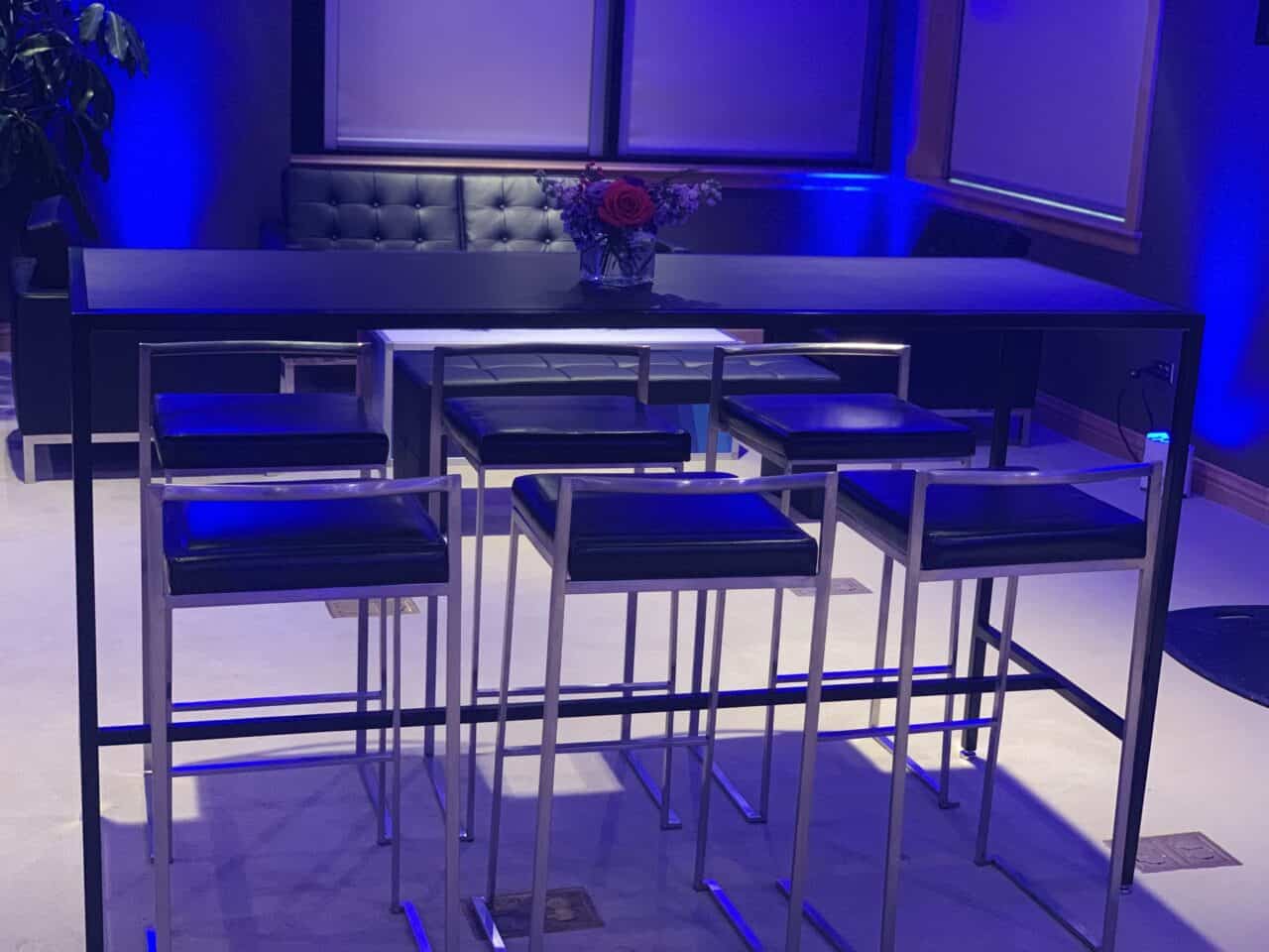 Bali Black Bar Table-Modern Event Rental